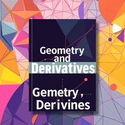 A captivating book cover design on mathematics, with a focus on geometry and derivatives