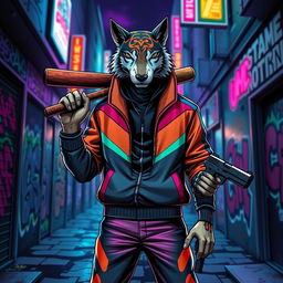 A character inspired by the Hotline Miami game, featuring a sleek and stylized design