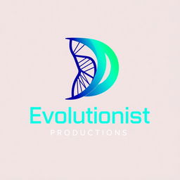 A sleek and modern logo design for 'Evolutionist Productions'