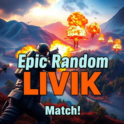 A vibrant and eye-catching YouTube thumbnail featuring an intense moment from a random match on the LIVIK map in BGMI (Battlegrounds Mobile India)