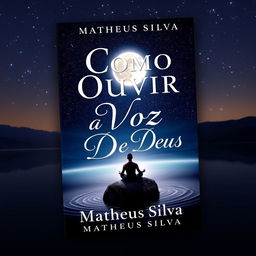 A striking book cover for 'Como Ouvir a Voz de Deus' authored by Matheus Silva