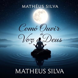A striking book cover for 'Como Ouvir a Voz de Deus' authored by Matheus Silva