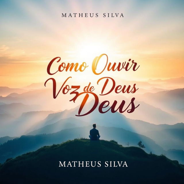 A stunning book cover for 'Como Ouvir a Voz de Deus' by Matheus Silva