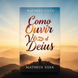 A stunning book cover for 'Como Ouvir a Voz de Deus' by Matheus Silva