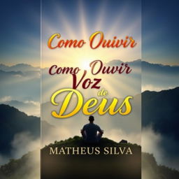 A stunning book cover for 'Como Ouvir a Voz de Deus' by Matheus Silva
