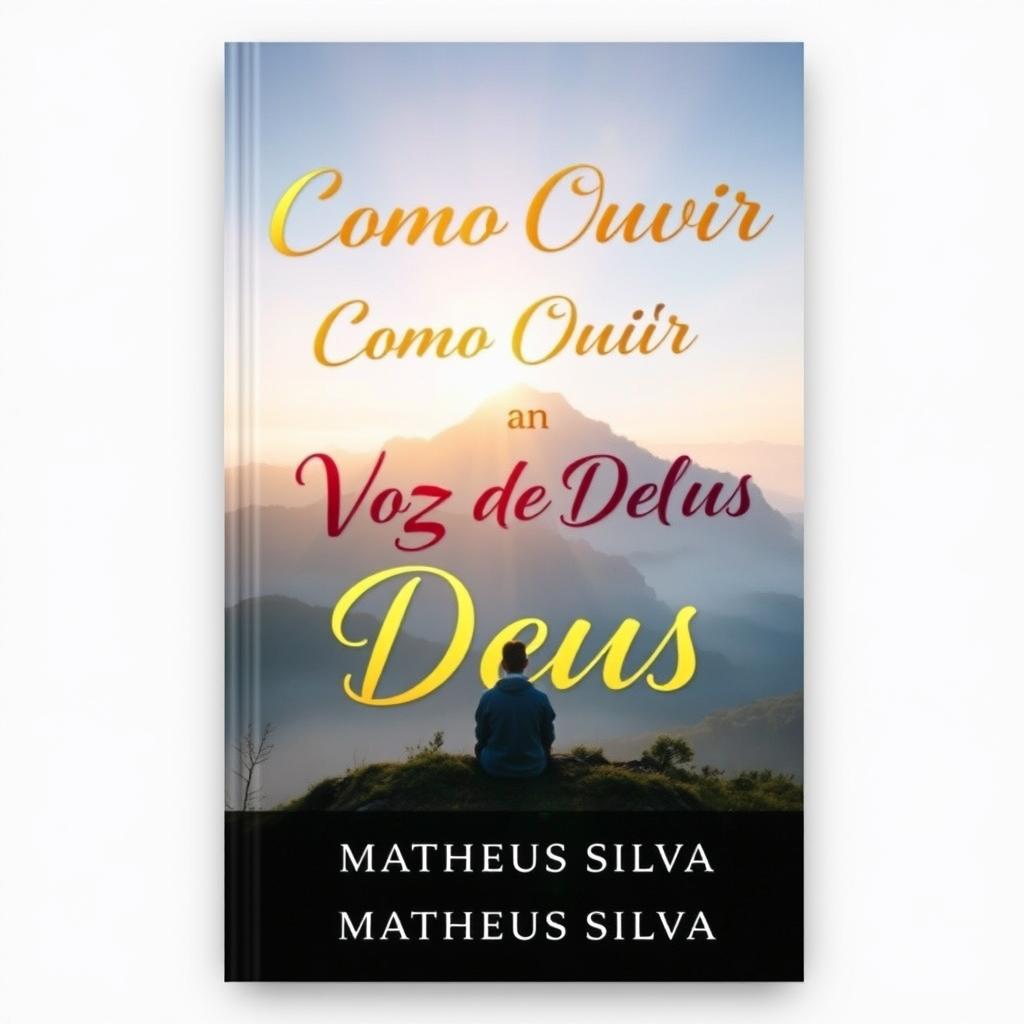 A stunning book cover for 'Como Ouvir a Voz de Deus' by Matheus Silva