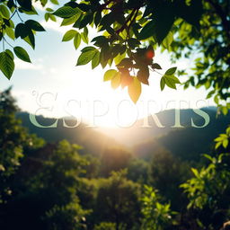 A stunning, vibrant scene showcasing beautiful and wild nature, with a lush green forest and rolling hills in the background