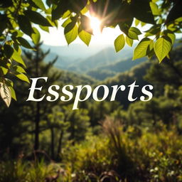 A stunning, vibrant scene showcasing beautiful and wild nature, with a lush green forest and rolling hills in the background