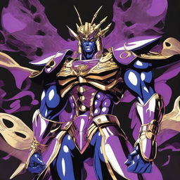 A high-quality digital art illustration of a 'Super Robot Hero' from the JoJo's Bizarre Adventure series