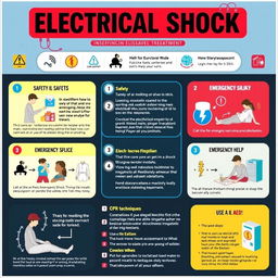 A detailed educational poster illustrating electrical shock treatment