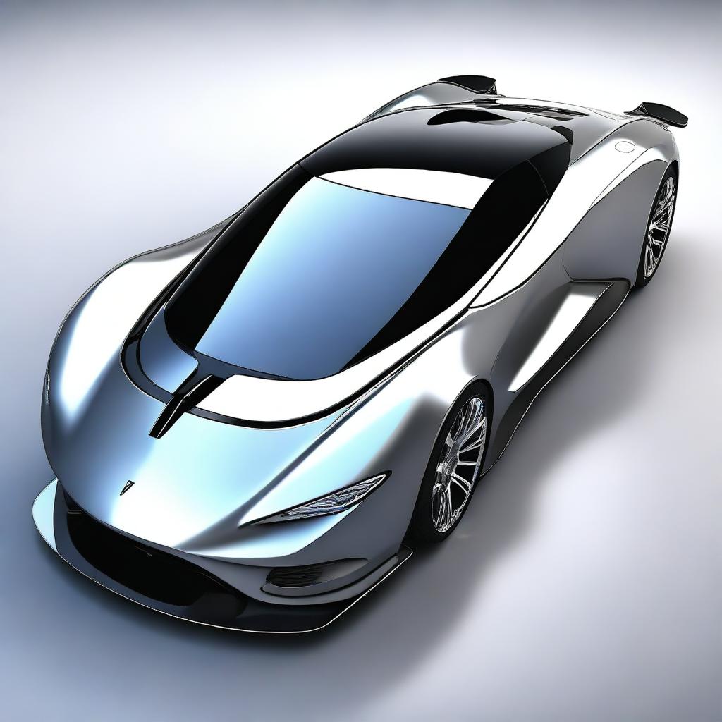 An image of an amazing futuristic sport car, depicted in a hyper-realistic style