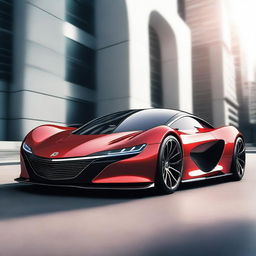 An image of an amazing futuristic sport car, depicted in a hyper-realistic style