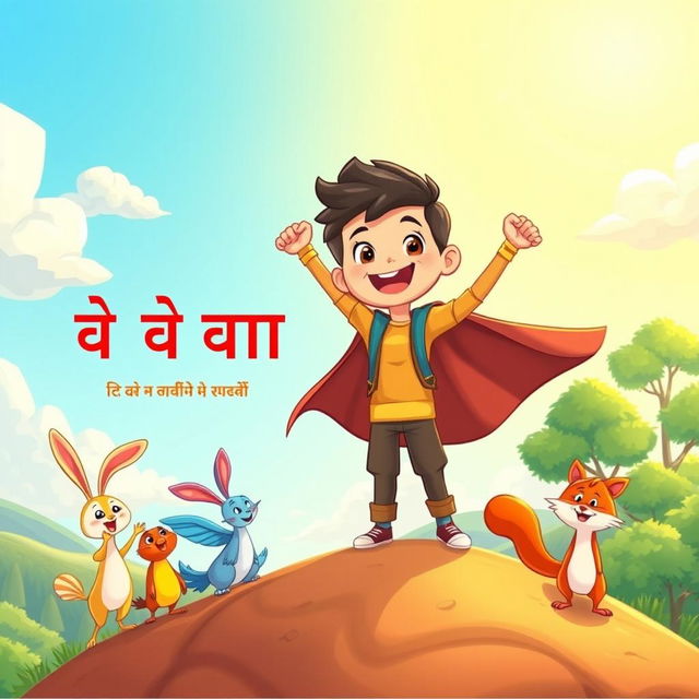 A vibrant cartoon animation scene depicting the theme "सच्चाई की जीत" (Truth Prevails) in Hindi