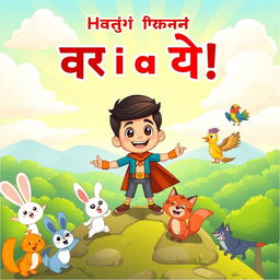 A vibrant cartoon animation scene depicting the theme "सच्चाई की जीत" (Truth Prevails) in Hindi