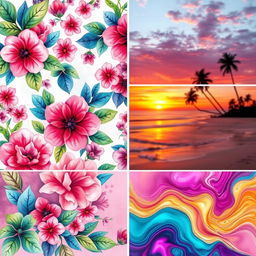 A stunning collection of three different backgrounds: 1