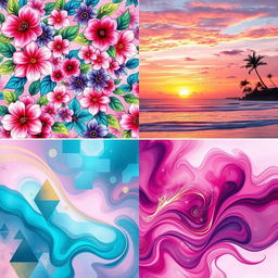 A stunning collection of three different backgrounds: 1