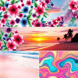 A stunning collection of three different backgrounds: 1