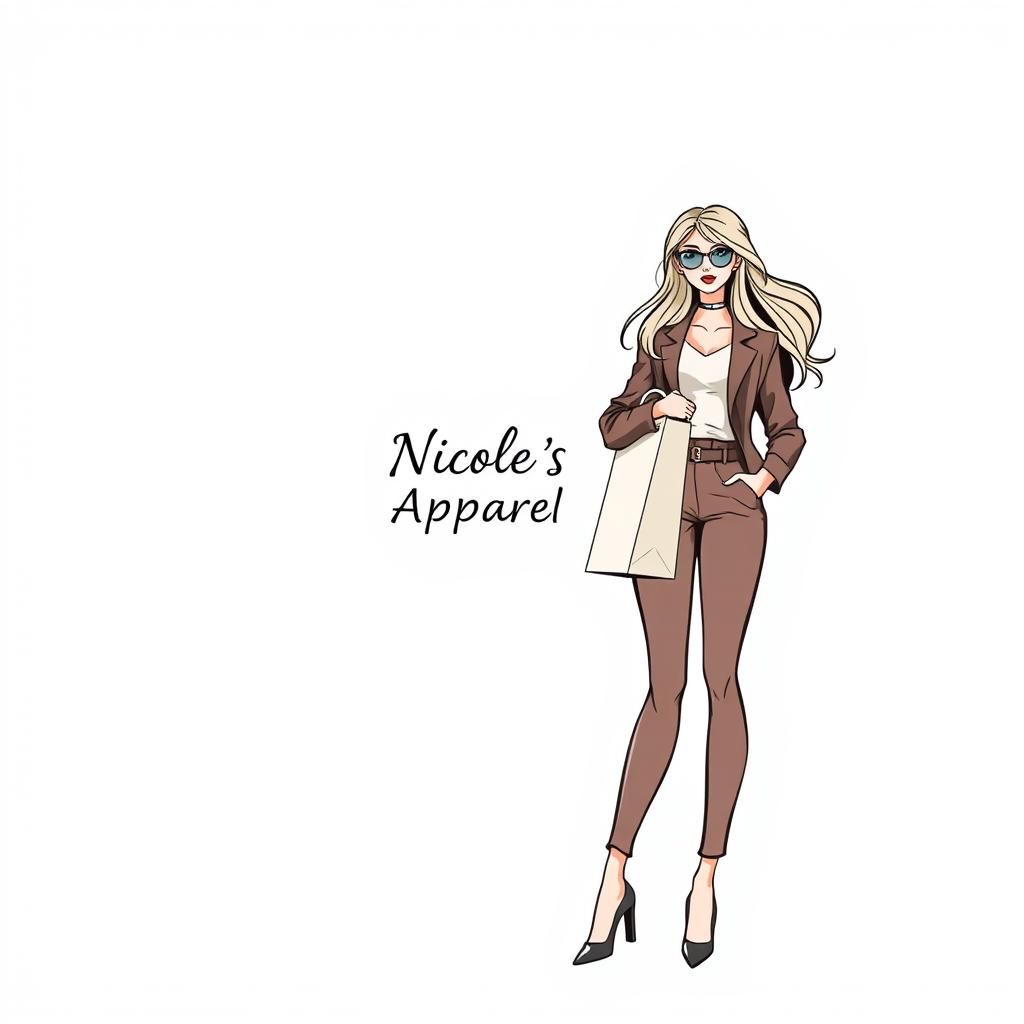 A clean and minimalist background designed for Nicole's Apparel featuring a plain white backdrop that emphasizes simplicity