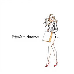 A clean and minimalist background designed for Nicole's Apparel featuring a plain white backdrop that emphasizes simplicity