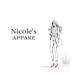 A clean and elegant background designed for Nicole's Apparel featuring a plain white backdrop that enhances the focus on fashion