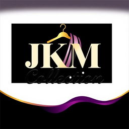 A chic and elegant logo design for 'JKM Collection', a boutique and fashion design company