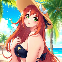 A beautifully stylized image of a character inspired by Nami from a popular anime, depicted with a vibrant and artistic approach