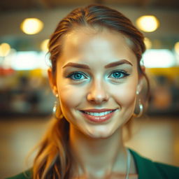 A vibrant and clear portrait photo with crisp details, featuring bright and even lighting