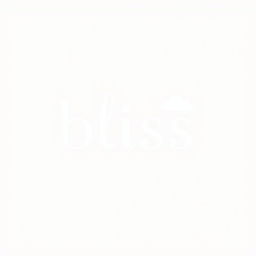 A stylish and modern logo design for a clothing brand named 'bliss'