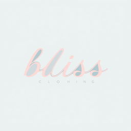 A stylish and modern logo design for a clothing brand named 'bliss'