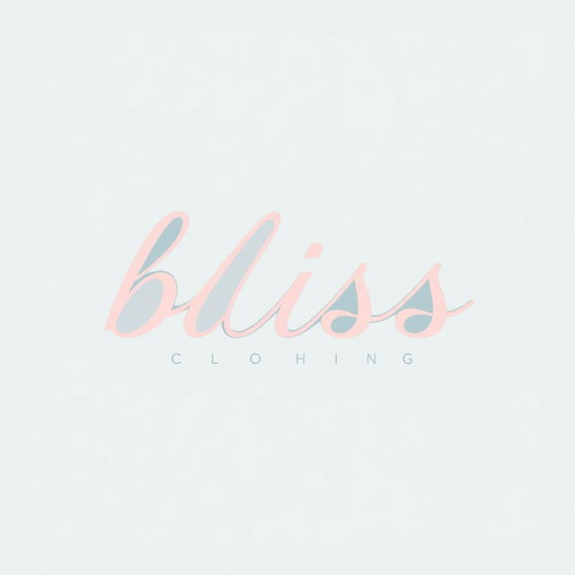 A stylish and modern logo design for a clothing brand named 'bliss'