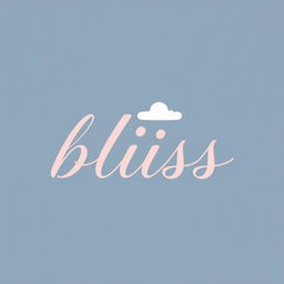 A stylish and modern logo design for a clothing brand named 'bliss'