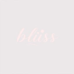 A stylish and modern logo design for a clothing brand named 'bliss'