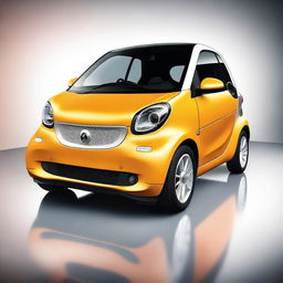 A high-quality digital art of a compact Fortwo Smart Car