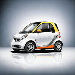 A high-quality digital art of a compact Fortwo Smart Car