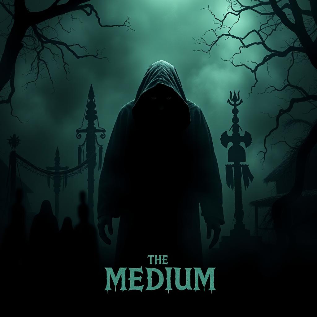 A haunting teaser poster for 'The Medium (2021)', beautifully capturing the essence of supernatural horror