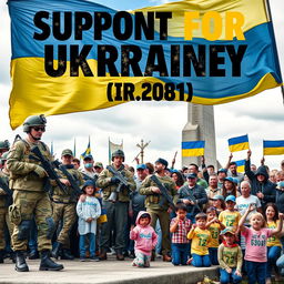 A powerful and inspiring image representing the support for the Ukrainian military, specifically the 60th brigade