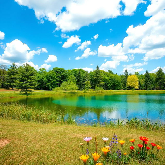 A clean and pristine environment, featuring a beautiful landscape without any numbers or markings