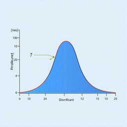 A detailed illustration of a chi-squared distribution curve, showcasing the bell-shaped curve with the x-axis labeled 'Value', y-axis labeled 'Probability Density', and the area under the curve shaded to depict significance levels