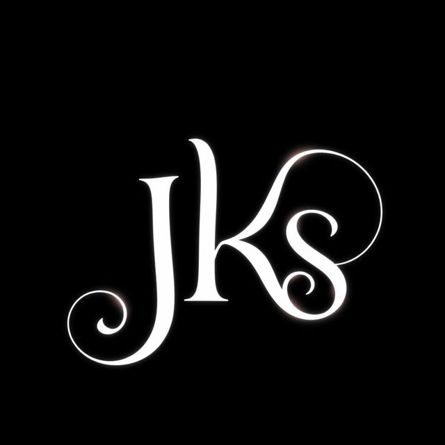 A logo featuring the dreamy letters 'JKS' elegantly designed with a whimsical and ethereal style