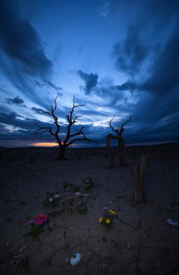 A hauntingly beautiful scene capturing the essence of yesterday's misery