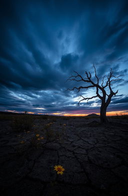 A hauntingly beautiful scene capturing the essence of yesterday's misery