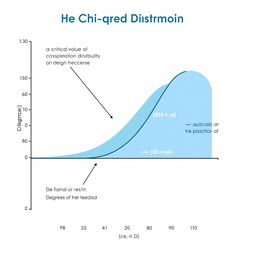 A visually engaging diagram illustrating the Chi-Squared distribution in statistics