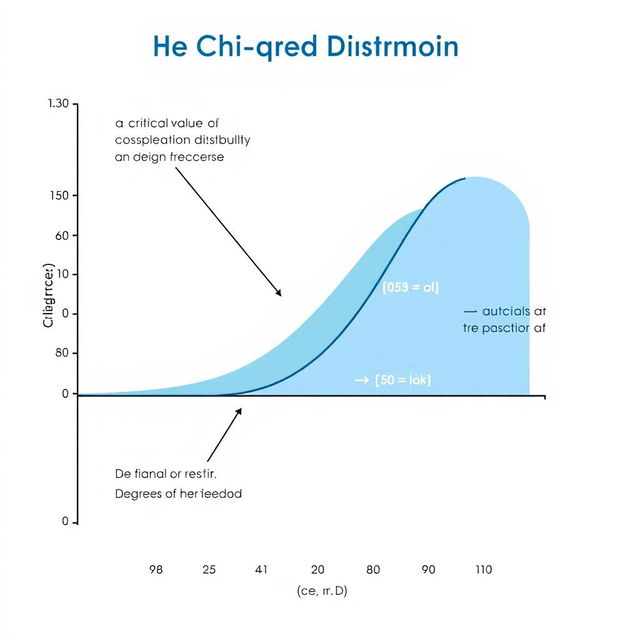 A visually engaging diagram illustrating the Chi-Squared distribution in statistics