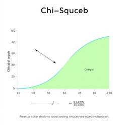 A visually engaging diagram illustrating the Chi-Squared distribution in statistics