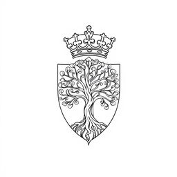 A beautifully designed, original coat of arms that embodies a feminine essence