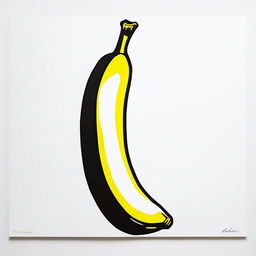 A striking, highest-quality Sharpie marker drawing that depicts a single banana