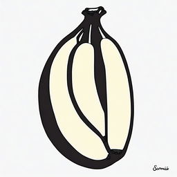 A striking, highest-quality Sharpie marker drawing that depicts a single banana