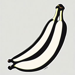 A striking, highest-quality Sharpie marker drawing that depicts a single banana