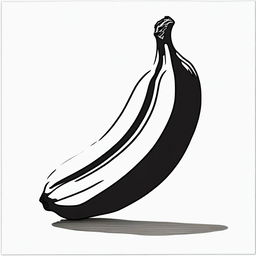 A high-resolution image of a black sharpie marker drawing, featuring a banana as its subject