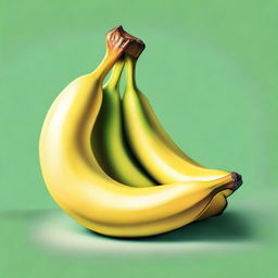 A high-quality pastel drawing featuring a ripe banana